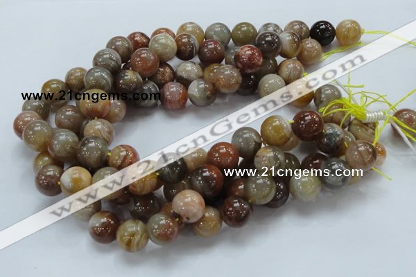 CAG767 15.5 inches 16mm round yellow agate gemstone beads wholesale