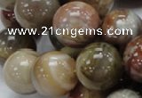 CAG768 15.5 inches 18mm round yellow agate gemstone beads wholesale