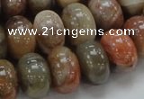 CAG771 15.5 inches 12*18mm rondelle yellow agate gemstone beads