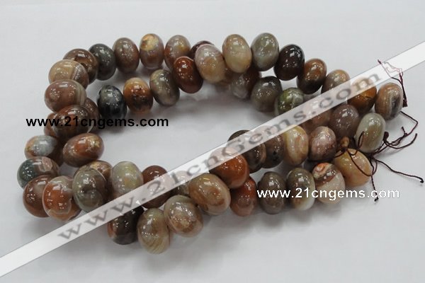 CAG772 15.5 inches 14*20mm rondelle yellow agate gemstone beads