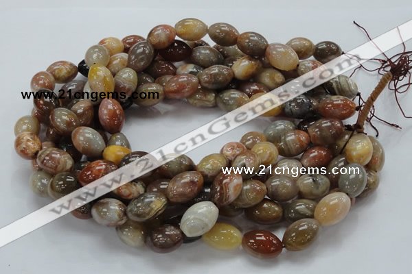 CAG773 15.5 inches 13*19mm rice yellow agate gemstone beads