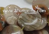 CAG778 15.5 inches 25mm flat round yellow agate gemstone beads