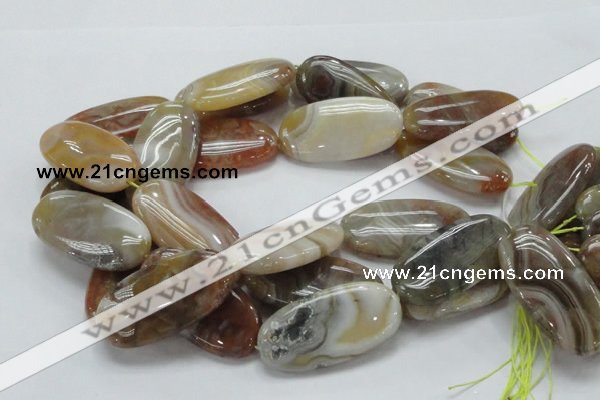 CAG784 15.5 inches 25*50mm oval yellow agate gemstone beads