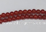 CAG7854 15.5 inches 2mm round red agate beads wholesale