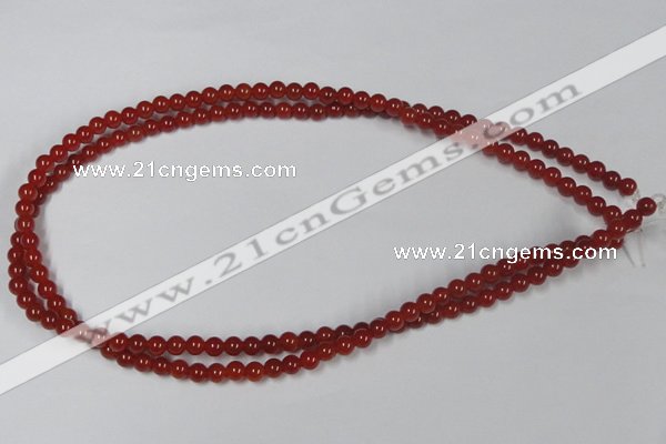 CAG7854 15.5 inches 2mm round red agate beads wholesale