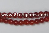 CAG7856 15.5 inches 4mm round red agate beads wholesale