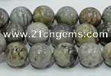 CAG7867 15.5 inches 10mm round silver needle agate beads