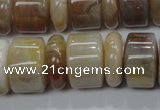 CAG787 15.5 inches 6*18mm & 12*18mm rondelle yellow agate beads