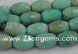 CAG7883 15.5 inches 12*16mm faceted rice grass agate beads