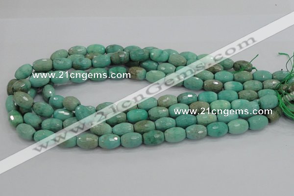 CAG7883 15.5 inches 12*16mm faceted rice grass agate beads