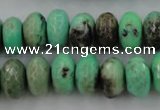 CAG7888 15.5 inches 10*14mm faceted rondelle grass agate beads