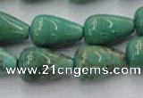 CAG7898 15.5 inches 12*16mm teardrop grass agate beads wholesale