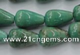 CAG7900 15.5 inches 15*20mm teardrop grass agate beads wholesale