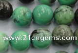 CAG7908 15.5 inches 18mm round grass agate beads wholesale