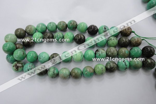 CAG7908 15.5 inches 18mm round grass agate beads wholesale