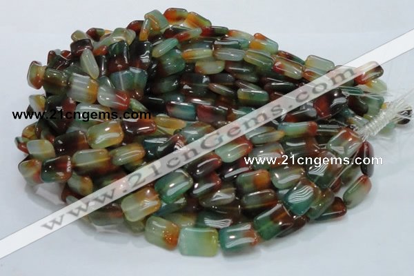 CAG791 15.5 inches 13*18mm rectangle rainbow agate gemstone beads