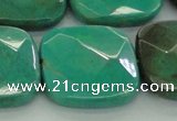 CAG7919 15.5 inches 35*35mm faceted square grass agate beads