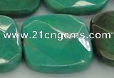 CAG7920 15.5 inches 40*40mm faceted square grass agate beads