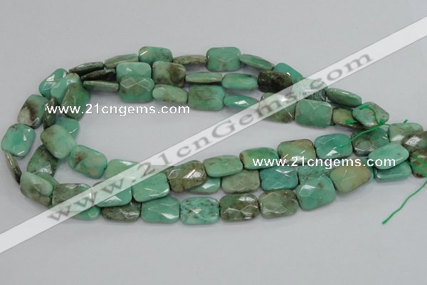 CAG7925 15.5 inches 15*20mm faceted rectangle grass agate beads