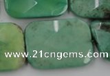 CAG7928 15.5 inches 30*40mm faceted rectangle grass agate beads