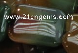 CAG794 15.5 inches 30*40mm rectangle rainbow agate gemstone beads