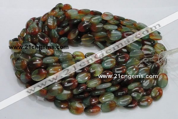 CAG795 15.5 inches 13*18mm oval rainbow agate gemstone beads