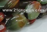 CAG796 15.5 inches 18*25mm oval rainbow agate gemstone beads