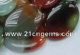 CAG799 15.5 inches 22*30mm oval rainbow agate gemstone beads