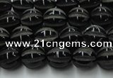 CAG8000 15.5 inches 8mm carved round black agate beads