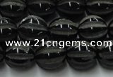 CAG8002 15.5 inches 12mm carved round black agate beads