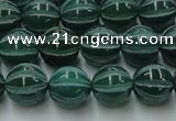 CAG8006 15.5 inches 10mm carved round green agate beads