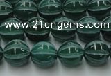 CAG8006 15.5 inches 10mm carved round green agate beads