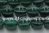 CAG8007 15.5 inches 12mm carved round green agate beads