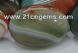 CAG801 15.5 inches 30*40mm oval rainbow agate gemstone beads