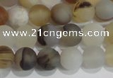 CAG8011 15.5 inches 6mm round matte Montana agate gemstone beads