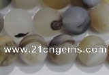 CAG8015 15.5 inches 12mm round matte Montana agate gemstone beads