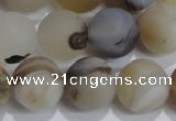 CAG8016 15.5 inches 14mm round matte Montana agate gemstone beads