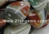 CAG808 15.5 inches 22*30mm flat teardrop rainbow agate gemstone beads