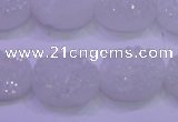 CAG8180 7.5 inches 15*20mm oval white plated druzy agate beads