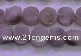 CAG8430 15.5 inches 10mm coin grey druzy agate gemstone beads