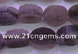 CAG8441 15.5 inches 10*14mm oval grey druzy agate gemstone beads