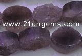 CAG8443 15.5 inches 13*18mm oval grey druzy agate gemstone beads