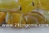 CAG8503 15.5 inches 15*20mm - 18*25mm freeform dragon veins agate beads