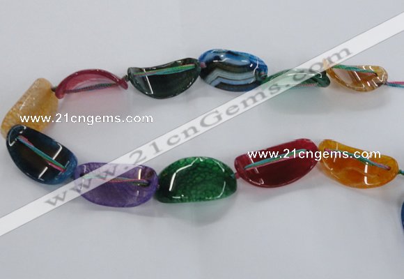 CAG8511 15.5 inches 25*35mm - 20*40mm dragon veins agate beads