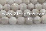 CAG8514 15.5 inches 6mm faceted round grey agate beads wholesale