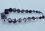 CAG8523 15.5 inches 9*10mm - 23*24mm cube dragon veins agate beads