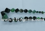 CAG8525 15.5 inches 9*10mm - 23*24mm cube dragon veins agate beads