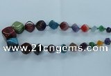 CAG8526 15.5 inches 9*10mm - 23*24mm cube dragon veins agate beads