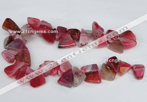 CAG8542 Top drilled 15*20mm - 25*30mm freeform dragon veins agate beads