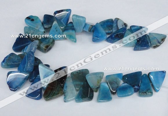 CAG8544 Top drilled 15*20mm - 25*30mm freeform dragon veins agate beads